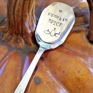 Pumpkin Spice Vintage Sugar Spoon Silverware